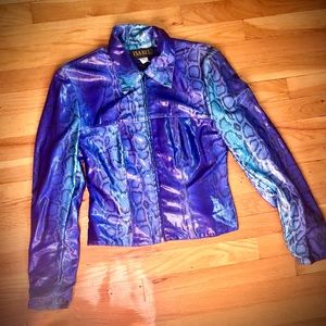 Vintage Two-Tone Blue Snakeskin Jacket